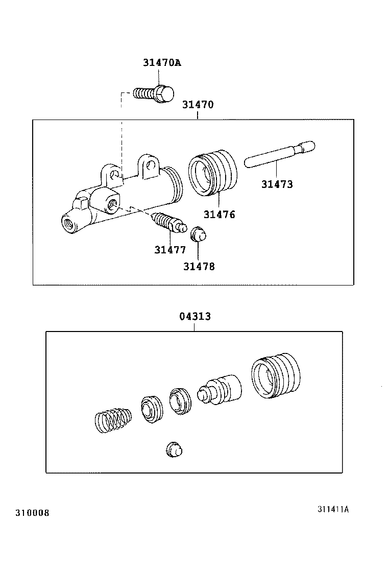 DYNA TOYOACE | CLUTCH RELEASE CYLINDER