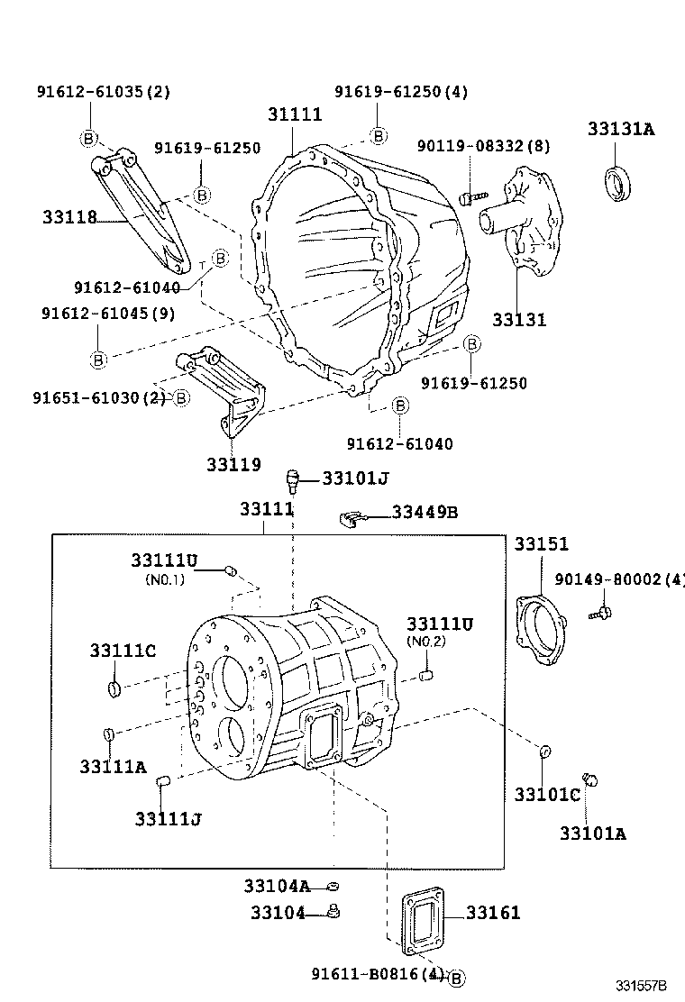  DYNA TOYOACE |  CLUTCH HOUSING TRANSMISSION CASE MTM