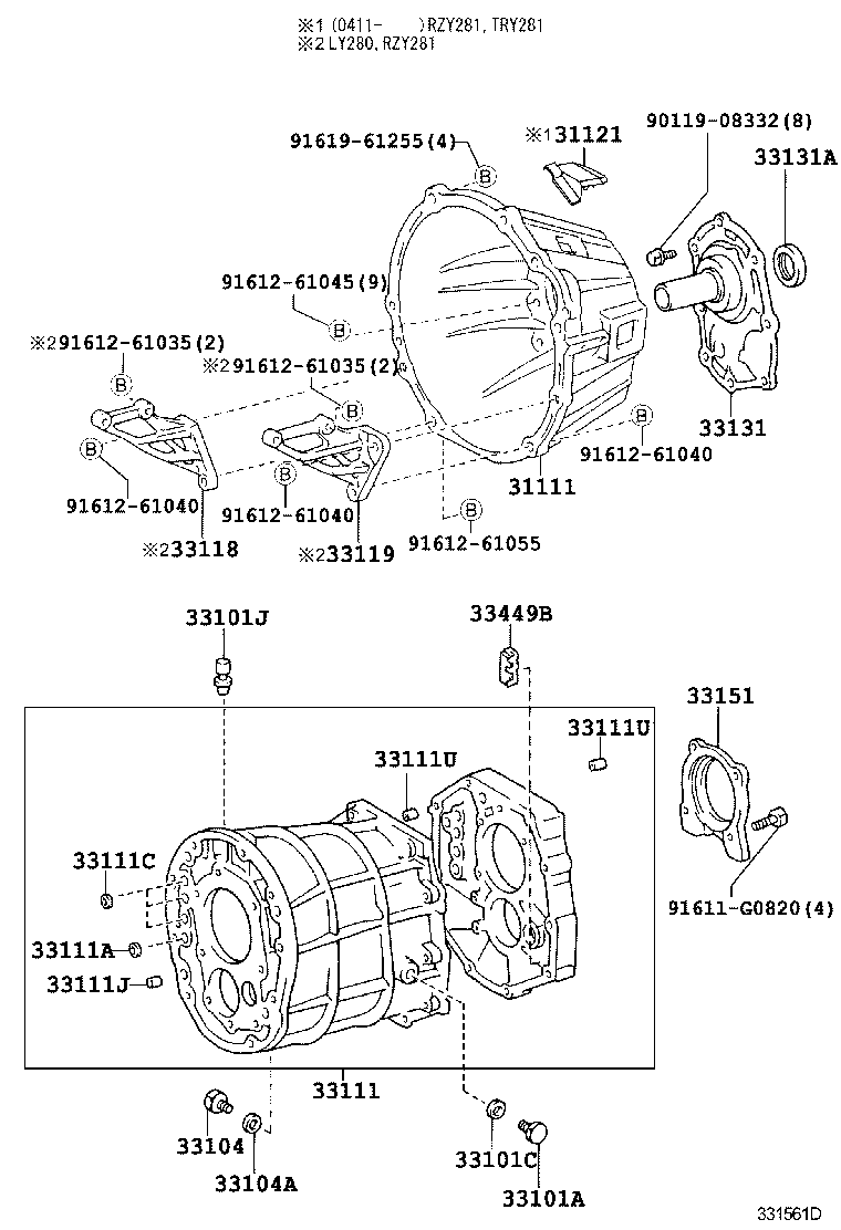DYNA TOYOACE | CLUTCH HOUSING TRANSMISSION CASE MTM