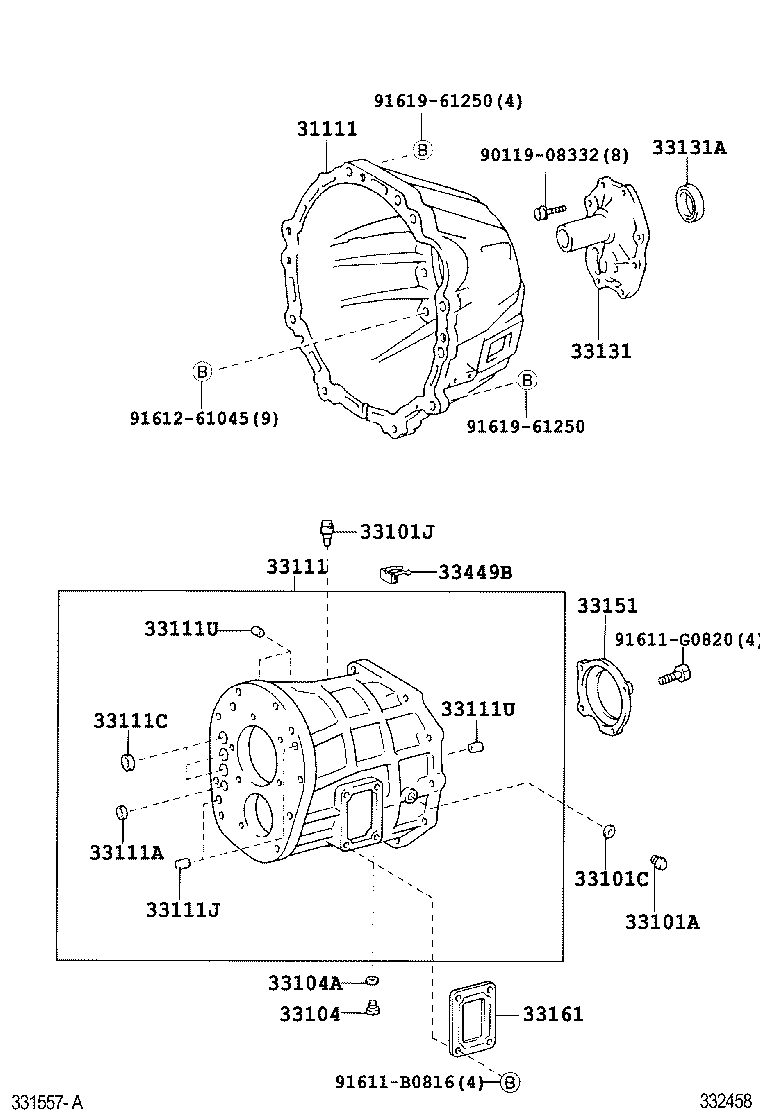  DYNA TOYOACE |  CLUTCH HOUSING TRANSMISSION CASE MTM