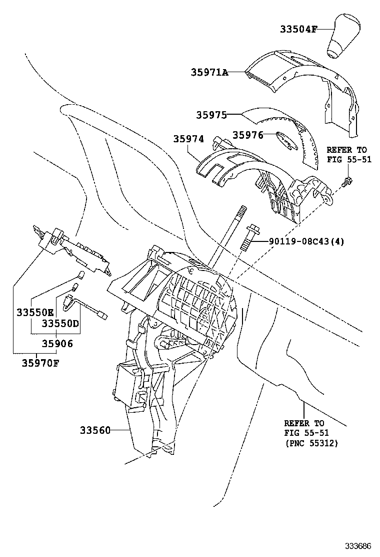  ALPHARD VELLFIRE HV |  SHIFT LEVER RETAINER