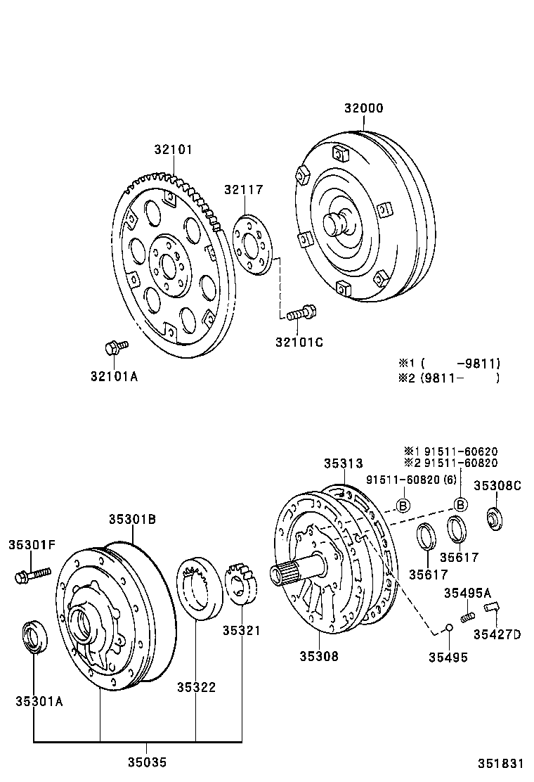 COASTER | TORQUE CONVERTER FRONT OIL PUMP CHAIN ATM