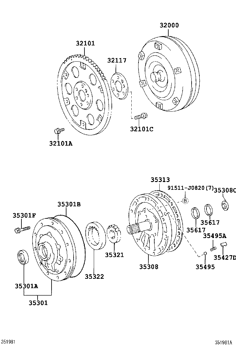 COASTER | TORQUE CONVERTER FRONT OIL PUMP CHAIN ATM