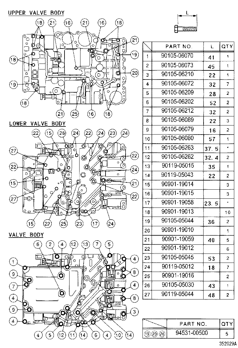  COASTER |  VALVE BODY OIL STRAINER ATM
