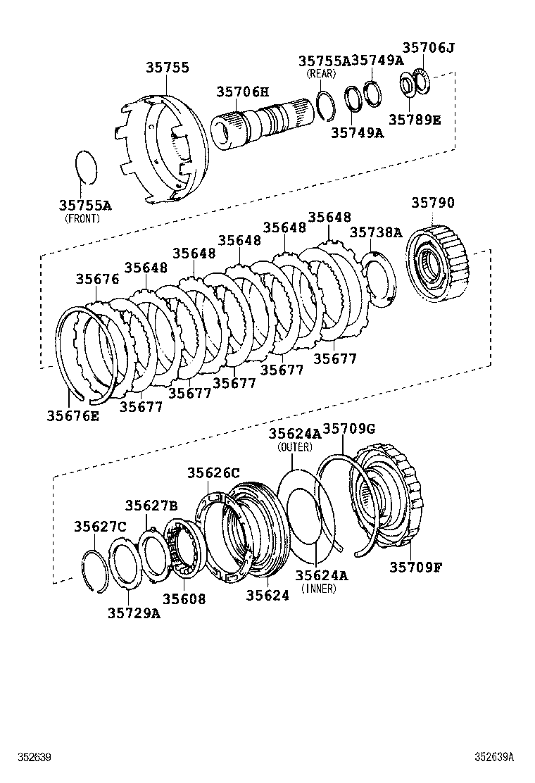 DYNA TOYOACE | CENTER SUPPORT PLANETARY SUN GEAR ATM