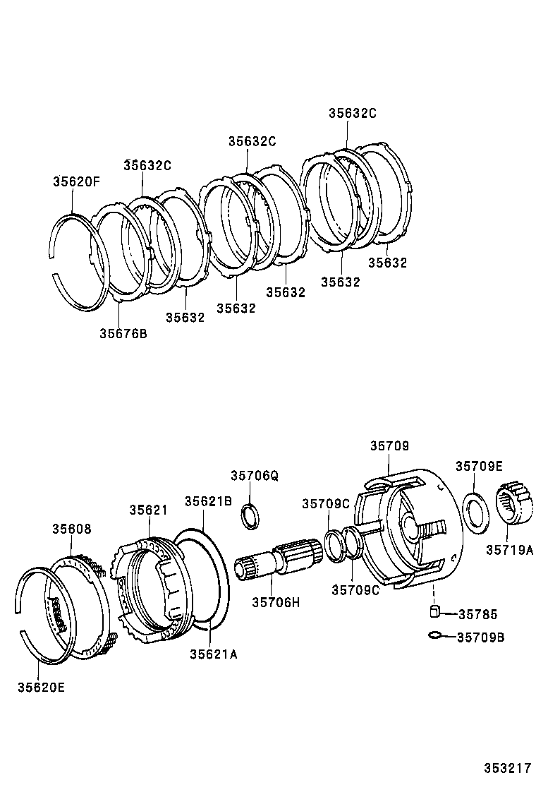DYNA TOYOACE | CENTER SUPPORT PLANETARY SUN GEAR ATM