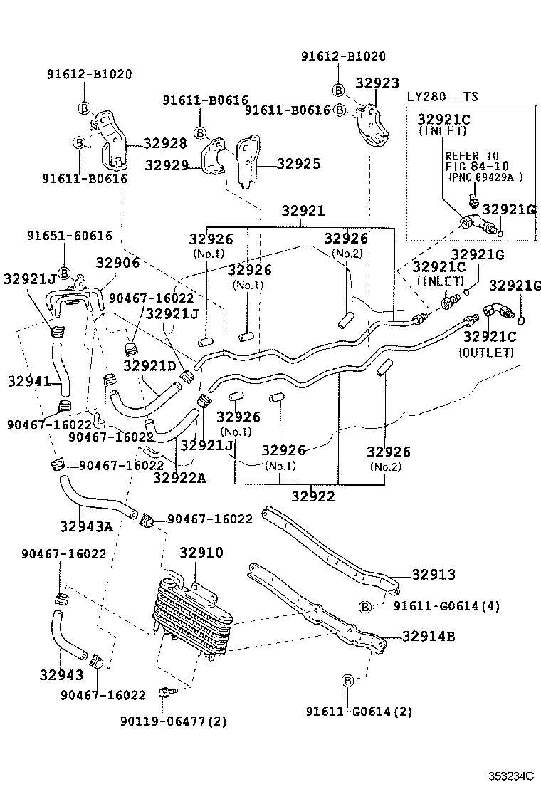  DYNA TOYOACE |  OIL COOLER TUBE ATM