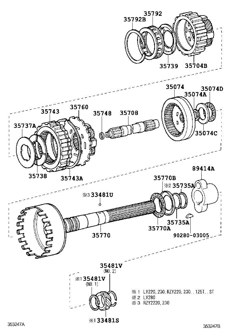 DYNA TOYOACE | PLANETARY GEAR REVERSE PISTON COUNTER GEAR ATM