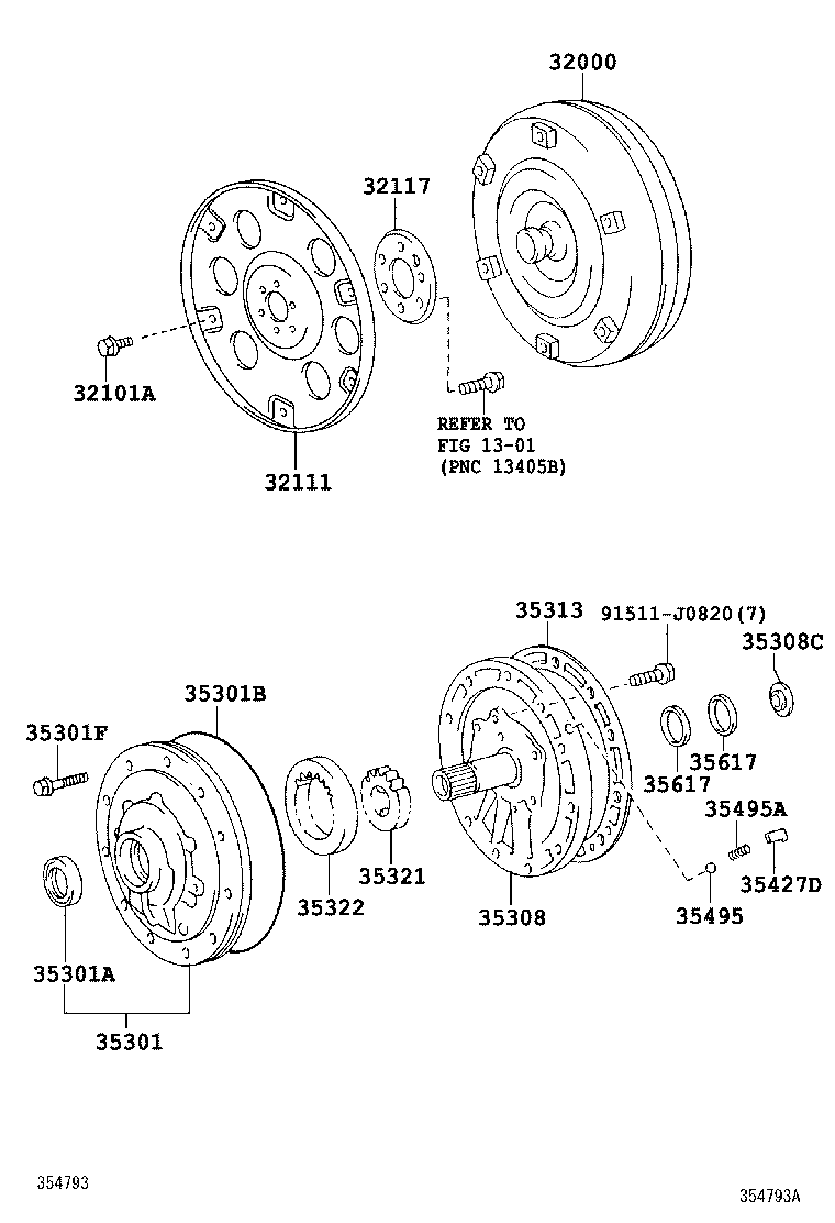  COASTER |  TORQUE CONVERTER FRONT OIL PUMP CHAIN ATM