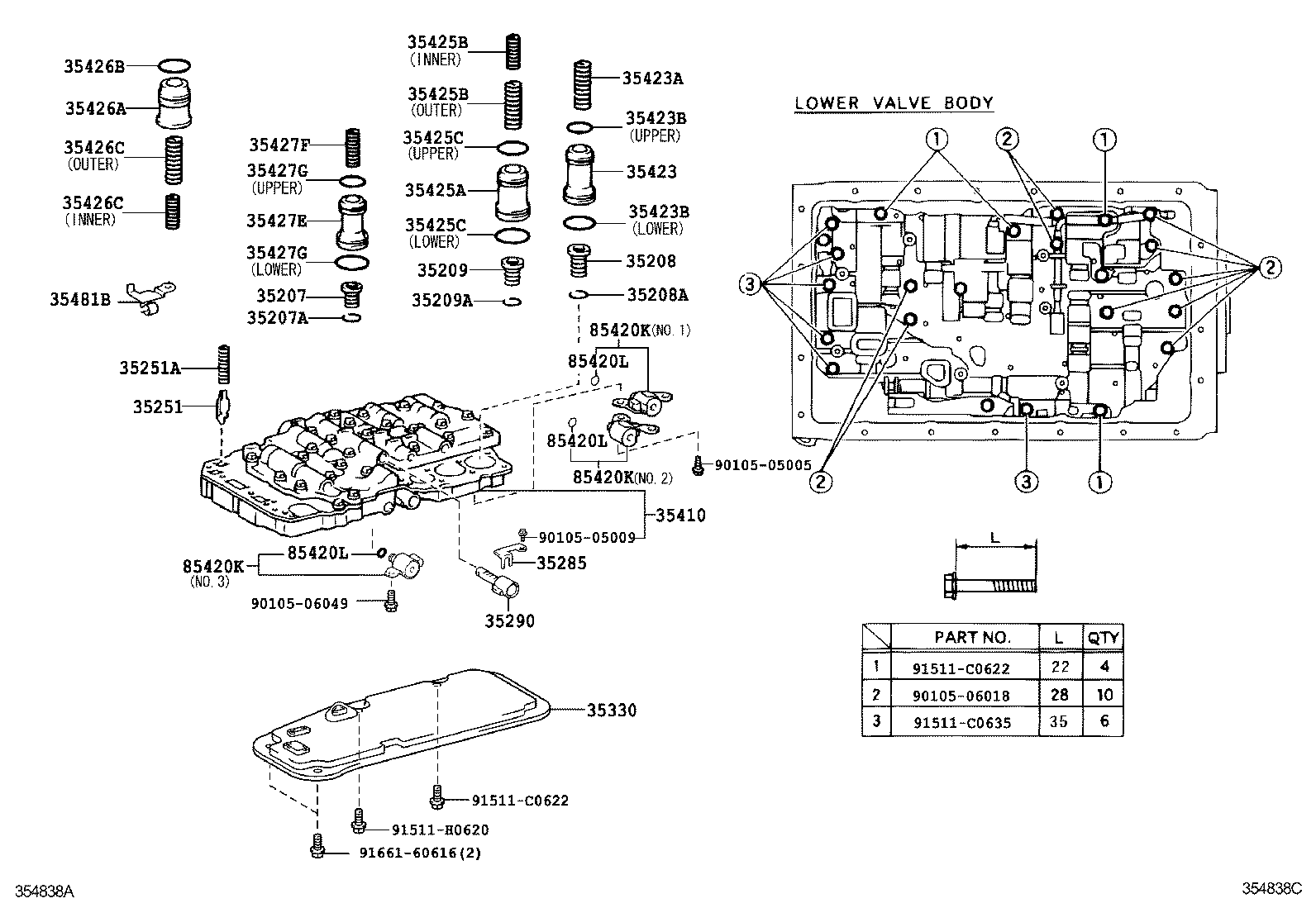  DYNA TOYOACE |  VALVE BODY OIL STRAINER ATM