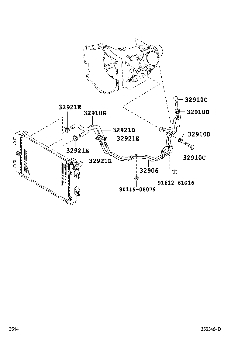  PIXIS TRUCK |  OIL COOLER TUBE ATM