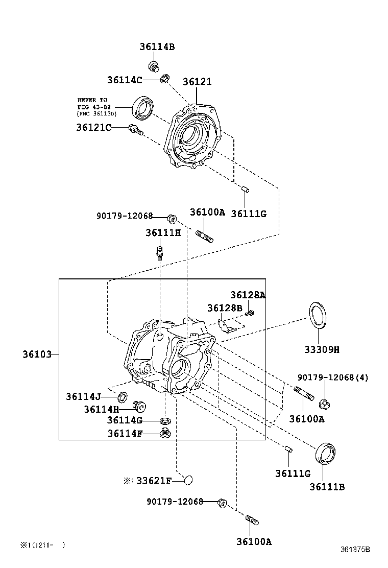  ALPHARD VELLFIRE HV |  TRANSFER CASE EXTENSION HOUSING