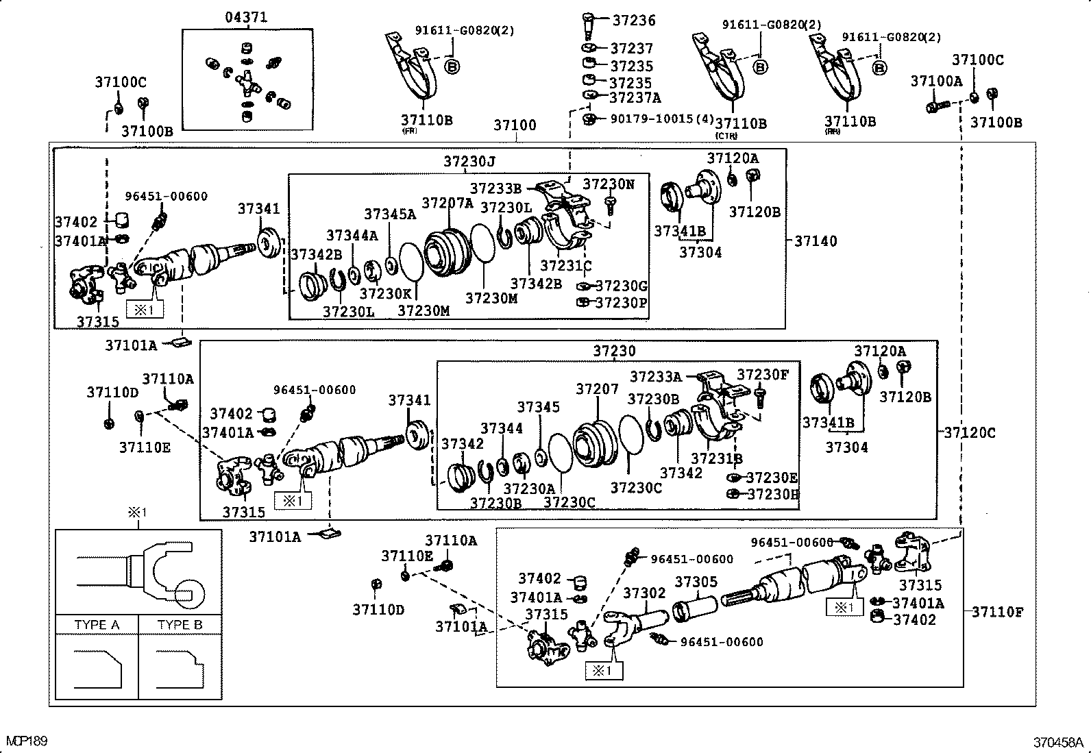  COASTER |  PROPELLER SHAFT UNIVERSAL JOINT