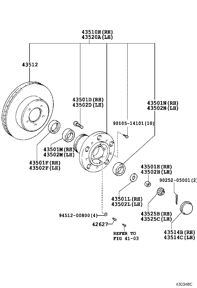  COASTER |  FRONT AXLE HUB