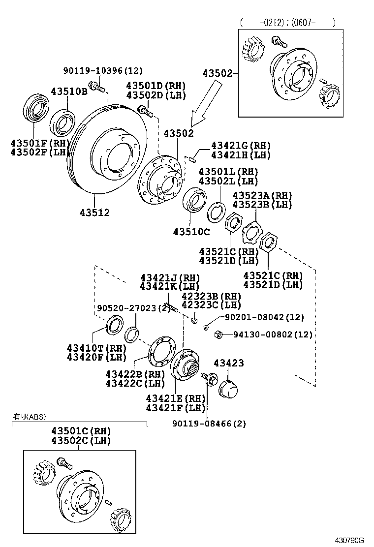  DYNA TOYOACE |  FRONT AXLE HUB