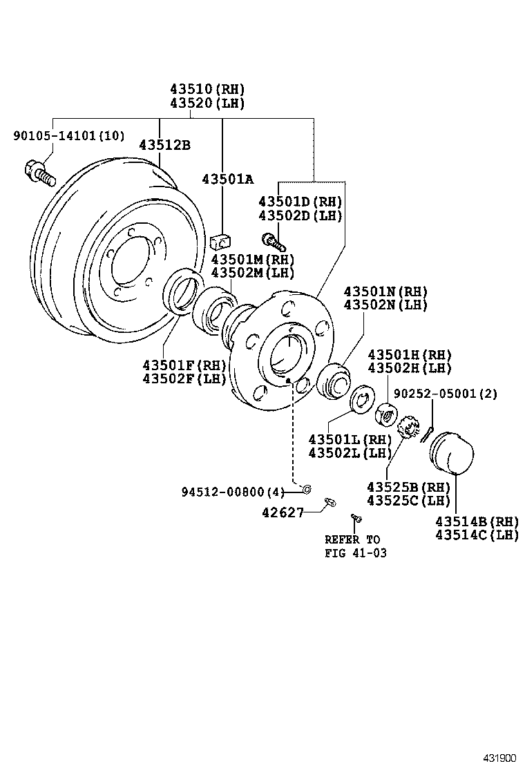  COASTER |  FRONT AXLE HUB