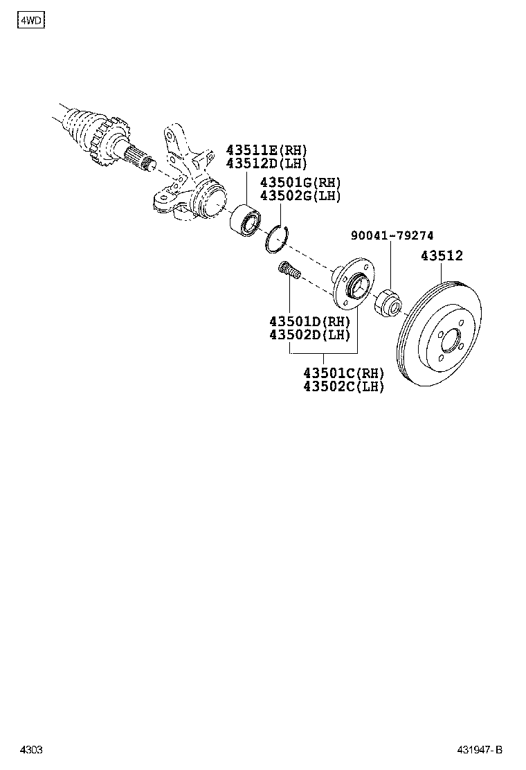  PIXIS TRUCK |  FRONT AXLE HUB