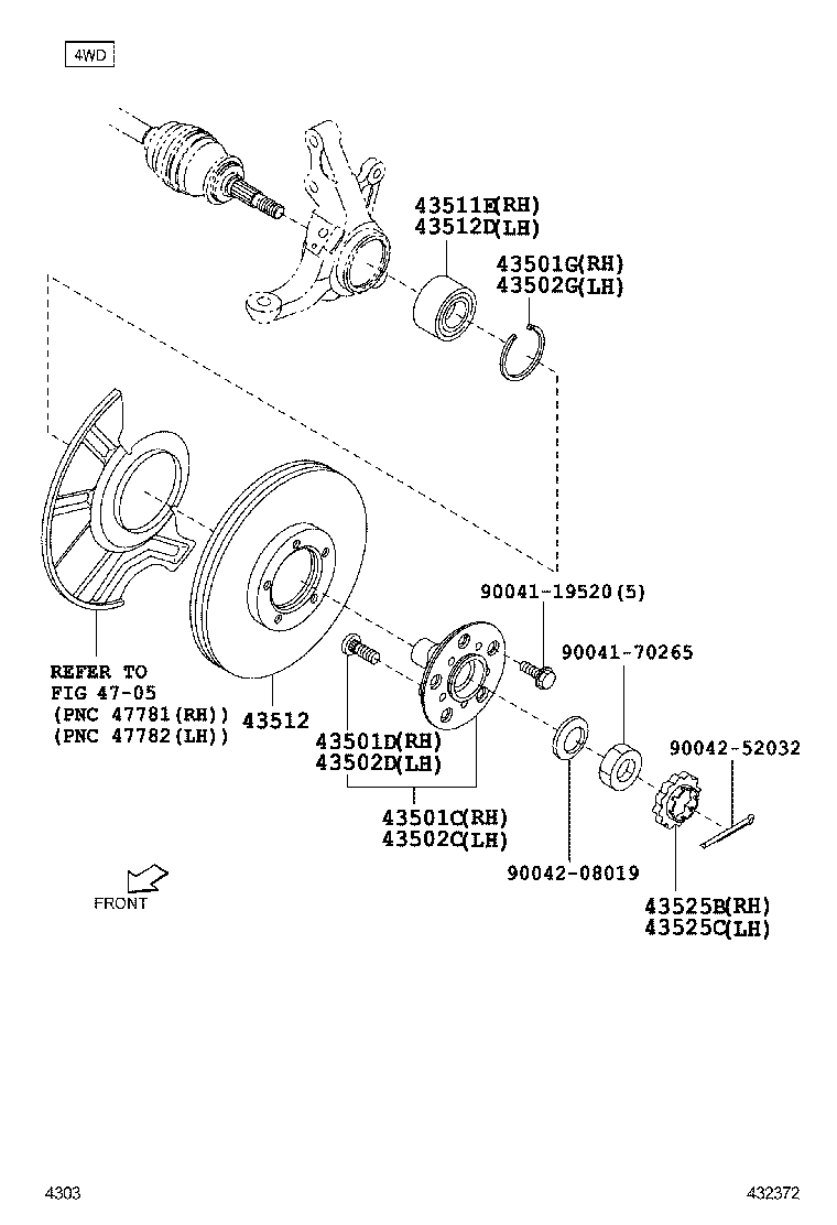  LITE TOWNACE |  FRONT AXLE HUB