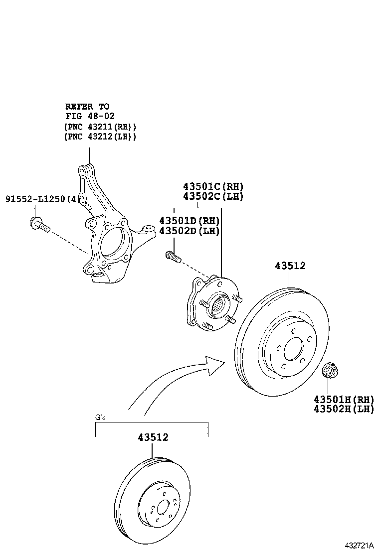  ALPHARD VELLFIRE HV |  FRONT AXLE HUB