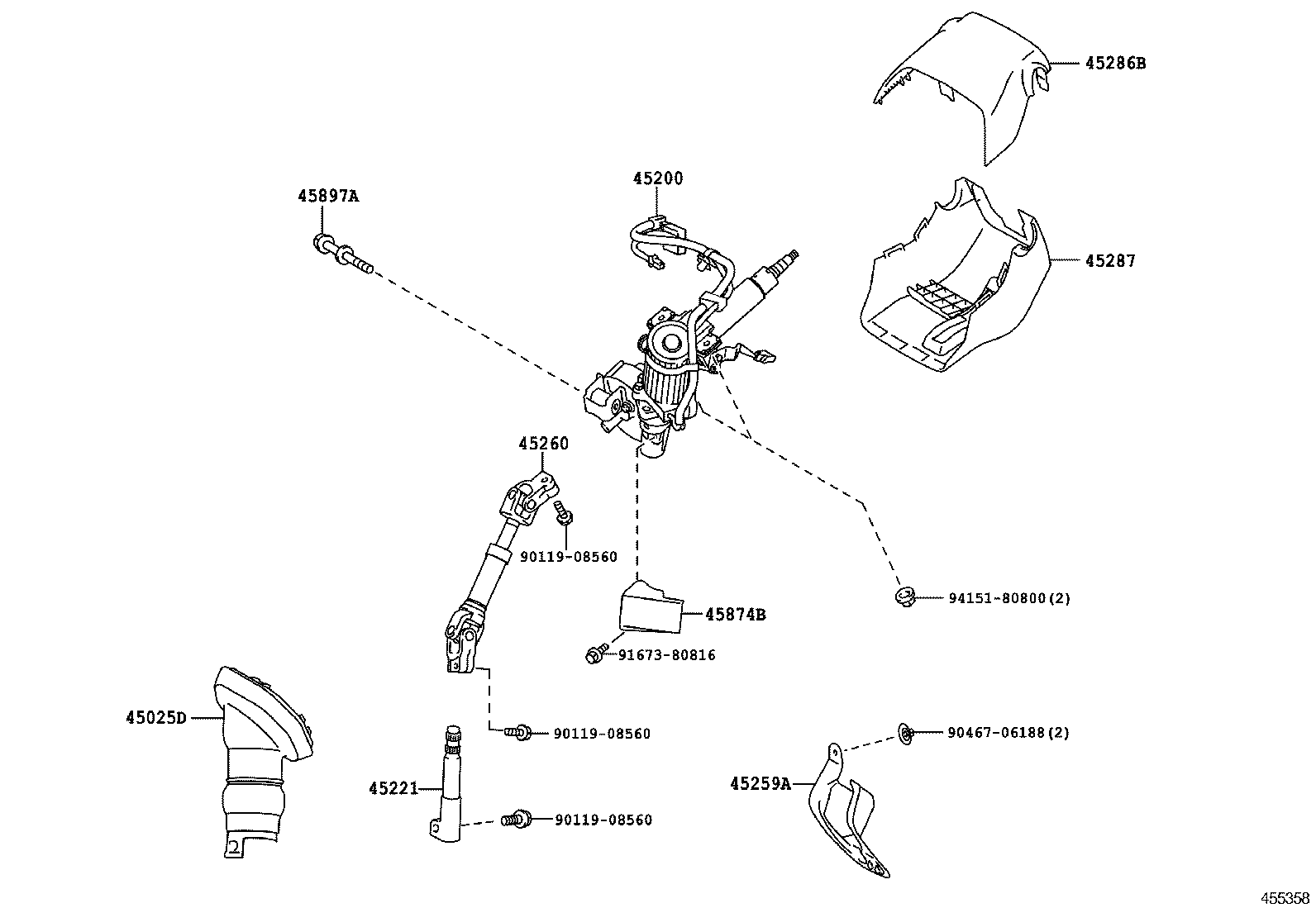  PRIUS |  STEERING COLUMN SHAFT