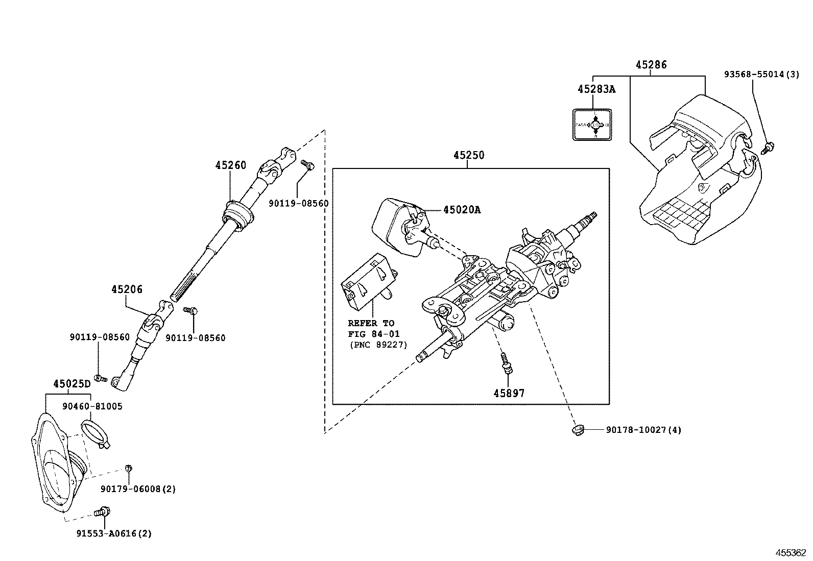  IS250C 350C |  STEERING COLUMN SHAFT