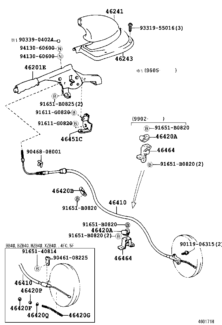  COASTER |  PARKING BRAKE CABLE