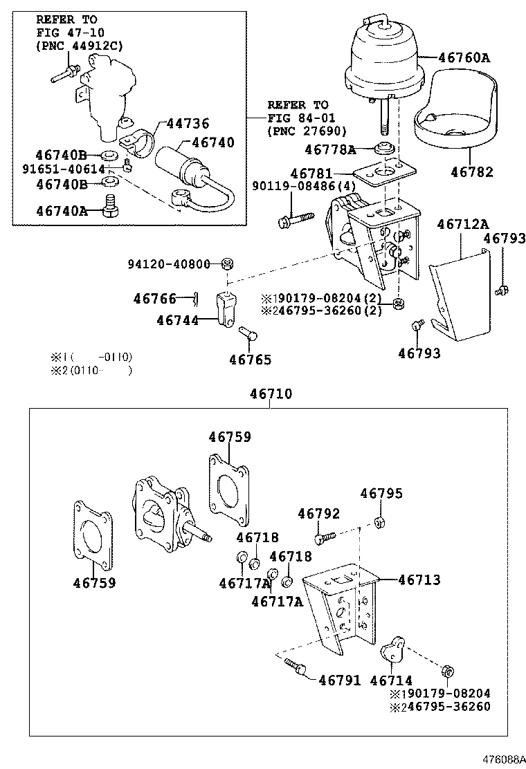 COASTER | EXHAUST BRAKE ASSEMBLY VACUUM CYLINDER