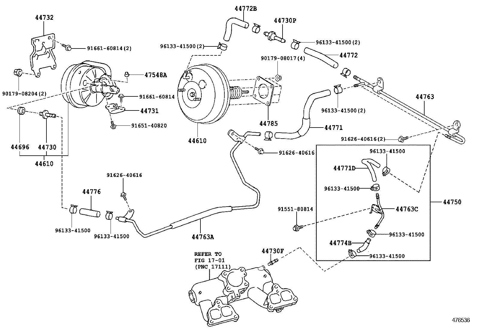  CROWN COMFORT SED |  BRAKE BOOSTER VACUUM TUBE