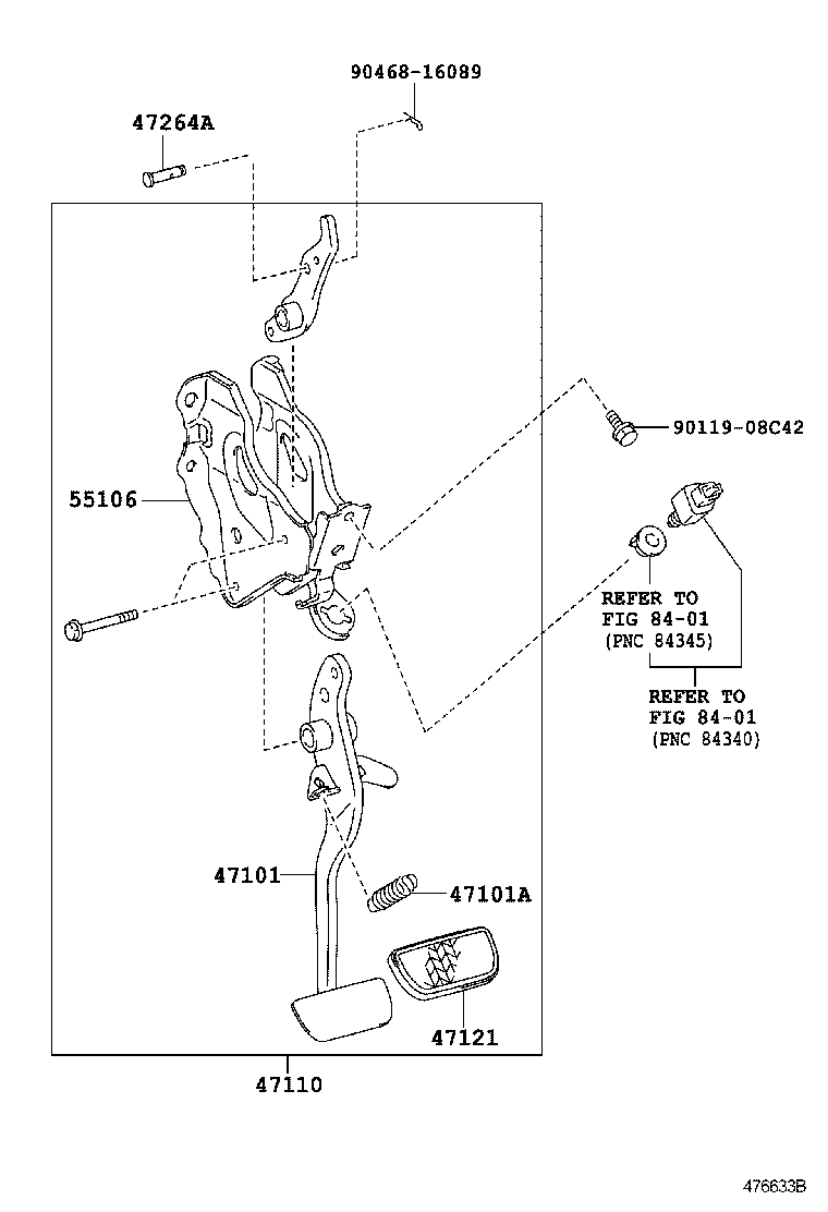  IQ |  BRAKE PEDAL BRACKET