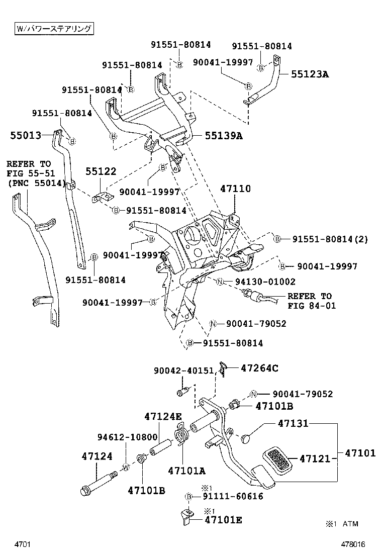  PIXIS TRUCK |  BRAKE PEDAL BRACKET