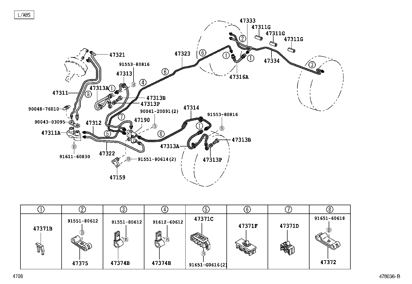  PIXIS TRUCK |  BRAKE TUBE CLAMP