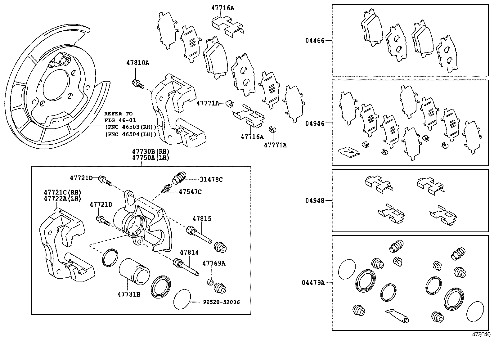  RAV4 VANGUARD |  REAR DISC BRAKE CALIPER DUST COVER