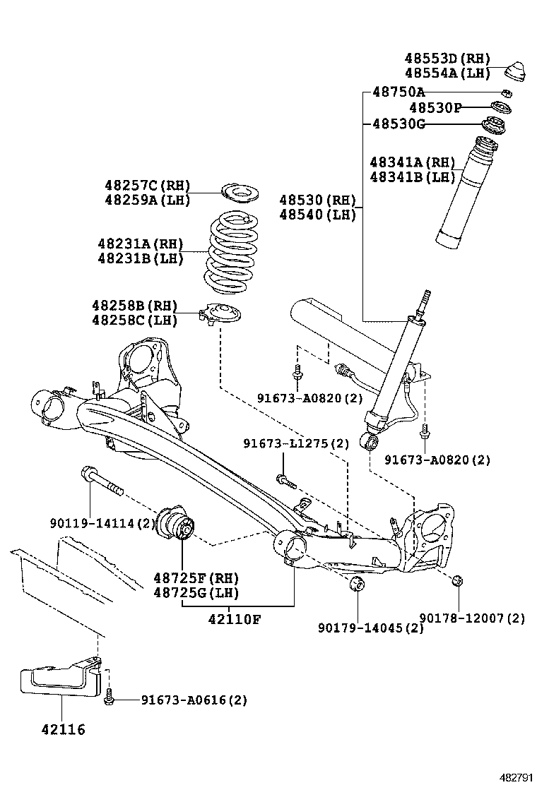  ALPHARD VELLFIRE HV |  REAR SPRING SHOCK ABSORBER