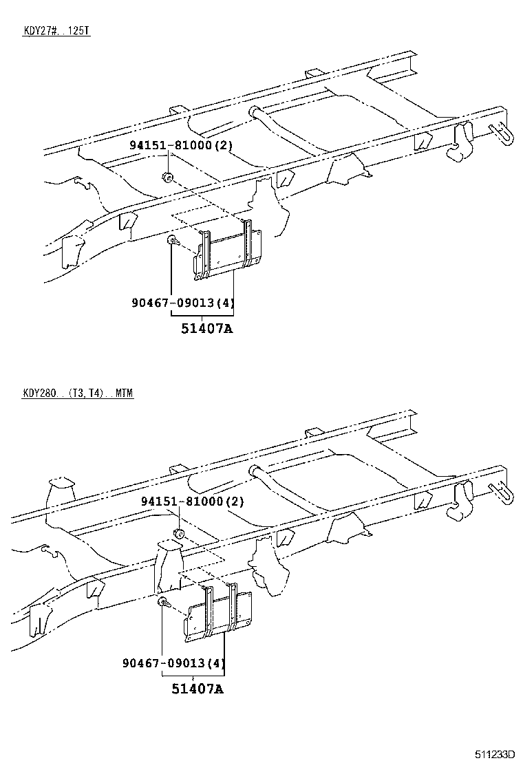  DYNA TOYOACE |  SUSPENSION CROSSMEMBER UNDER COVER