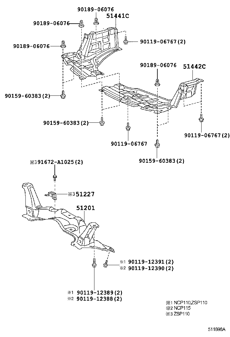  IST |  SUSPENSION CROSSMEMBER UNDER COVER