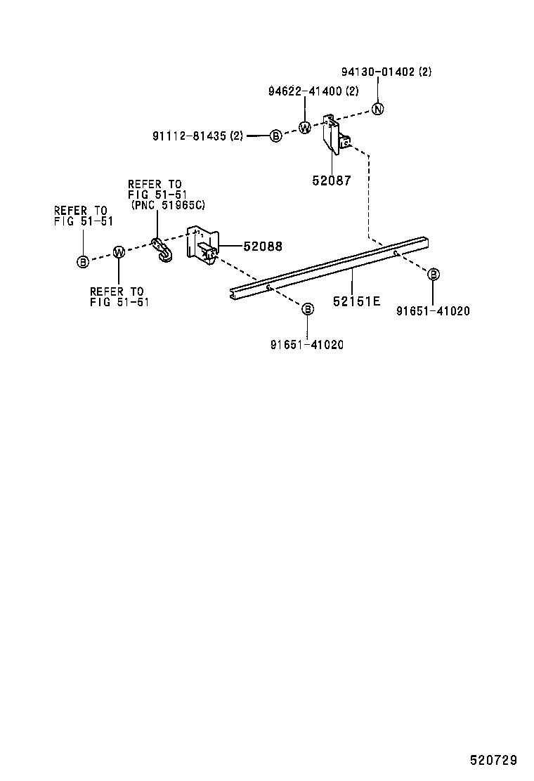 DYNA TOYOACE |  REAR BUMPER BUMPER STAY