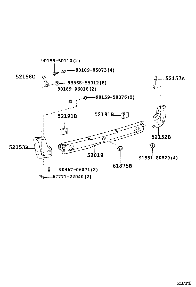  DYNA TOYOACE |  REAR BUMPER BUMPER STAY