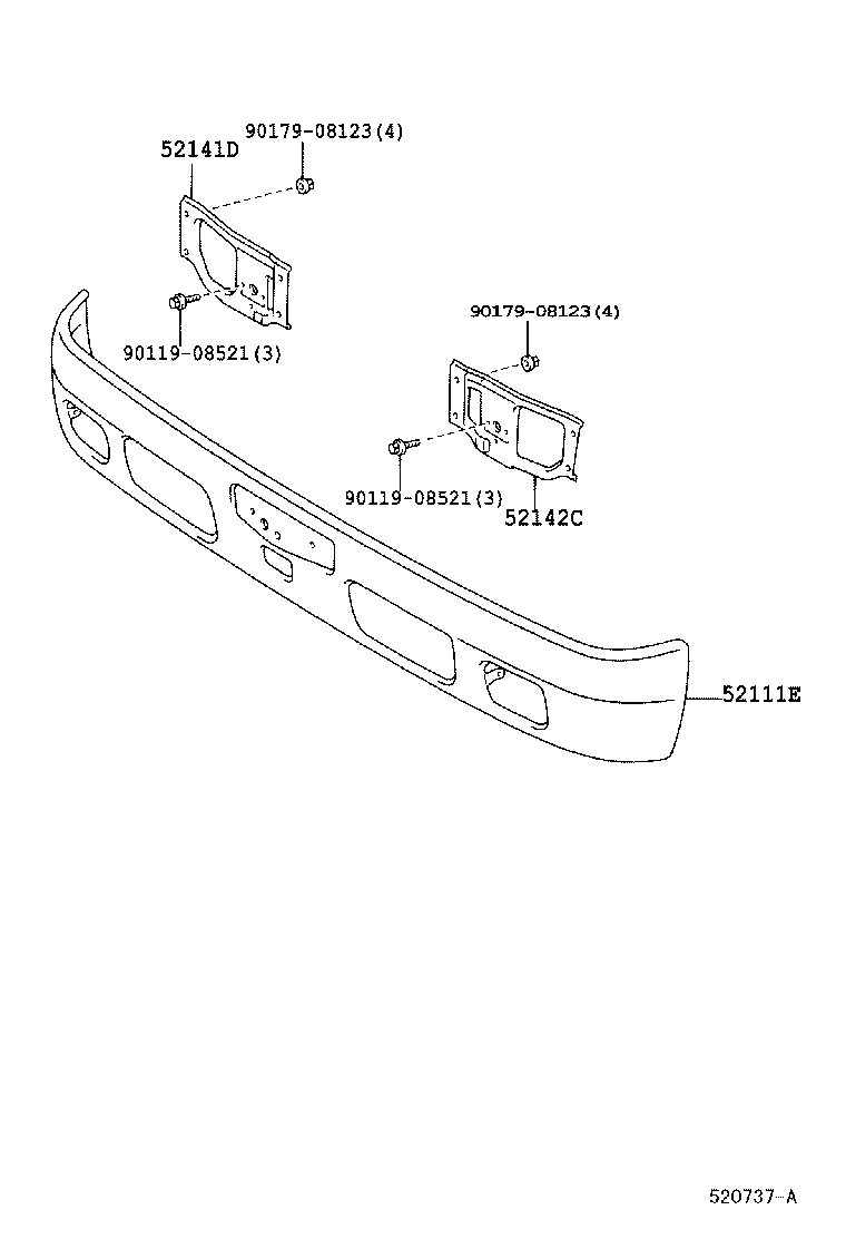  DYNA TOYOACE |  FRONT BUMPER BUMPER STAY