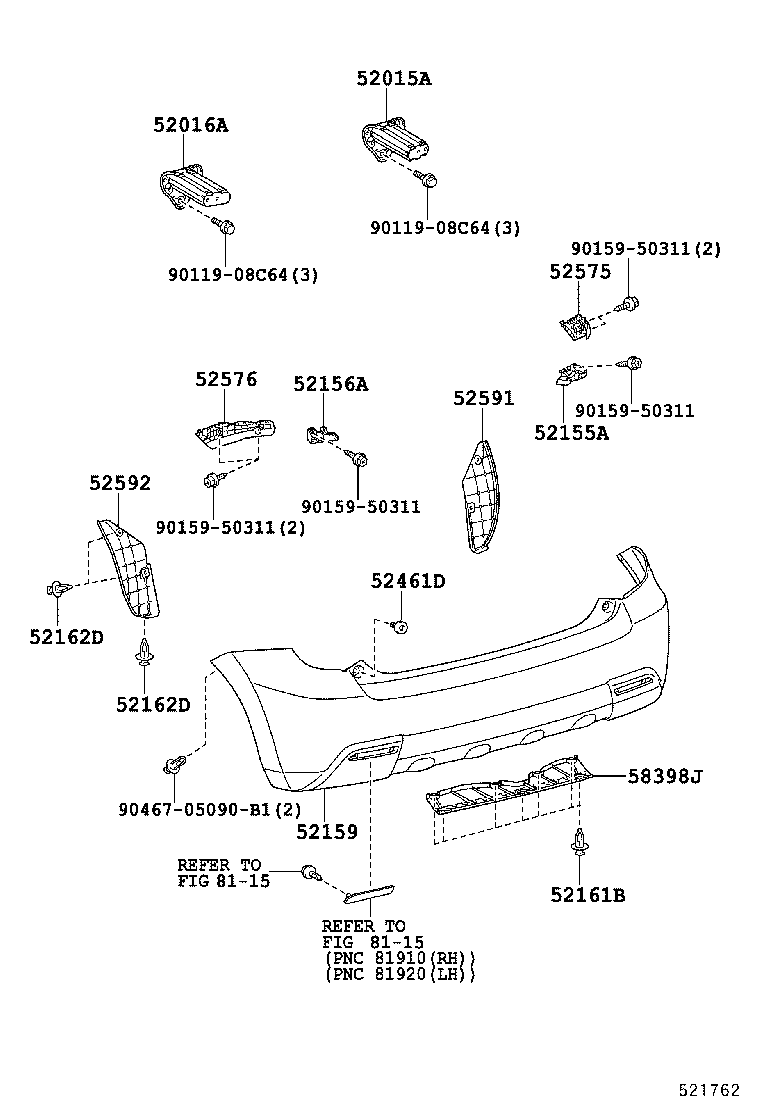  IST |  REAR BUMPER BUMPER STAY