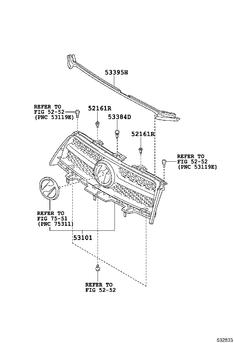  RAV4 VANGUARD |  RADIATOR GRILLE