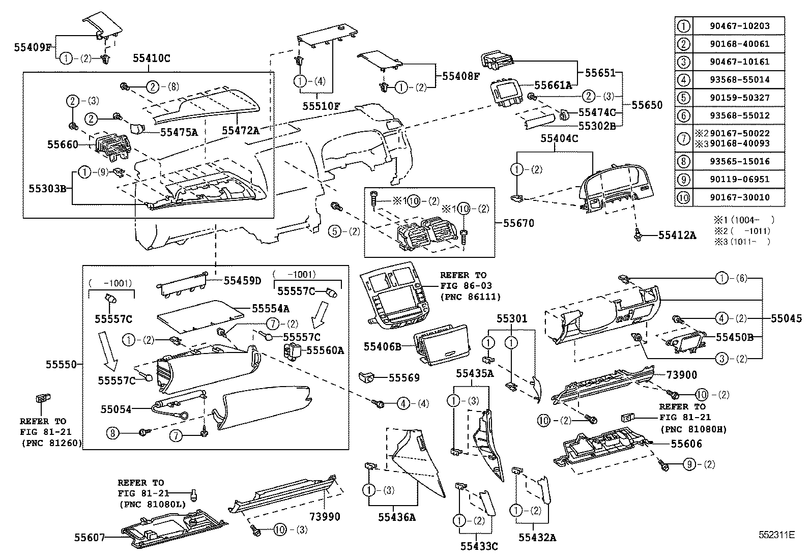  MAJESTA |  INSTRUMENT PANEL GLOVE COMPARTMENT