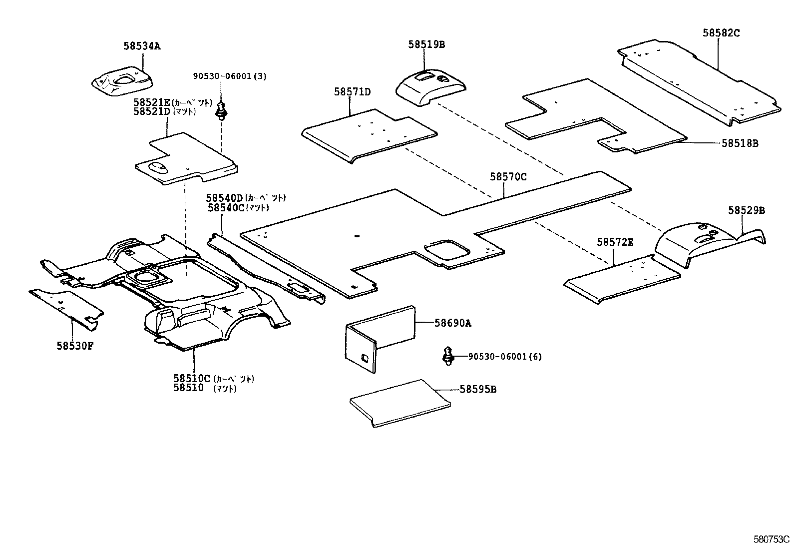  COASTER |  FLOOR MAT SILENCER PAD