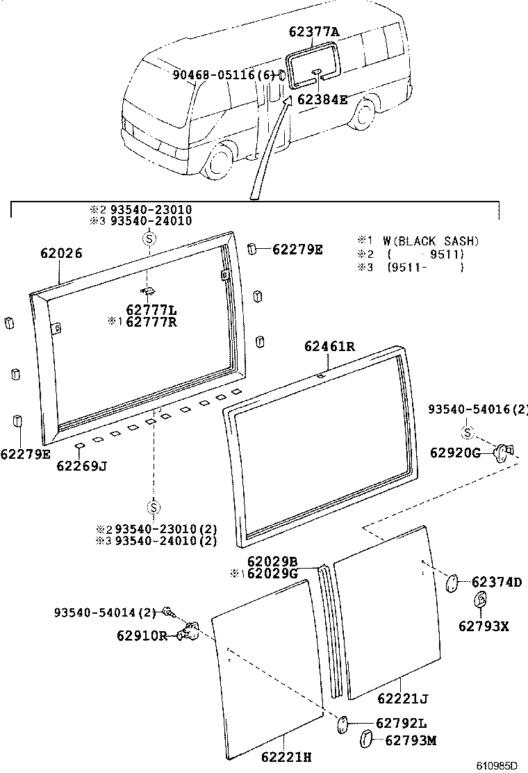  COASTER |  SIDE WINDOW