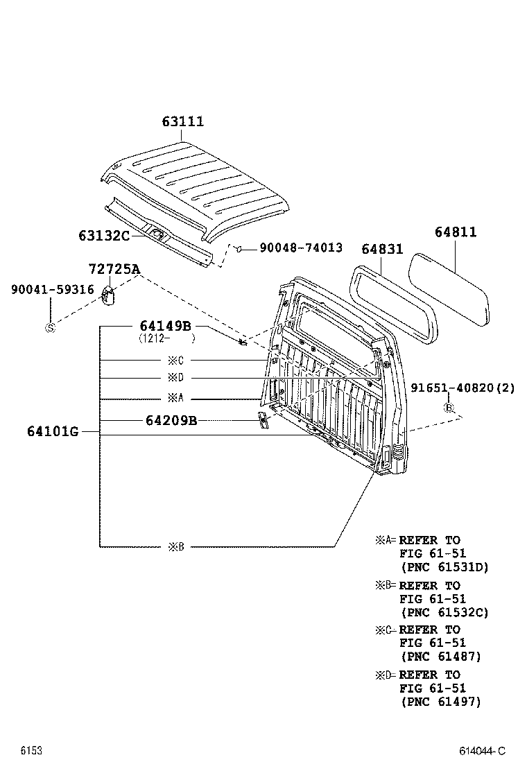  PIXIS TRUCK |  ROOF PANEL BACK PANEL
