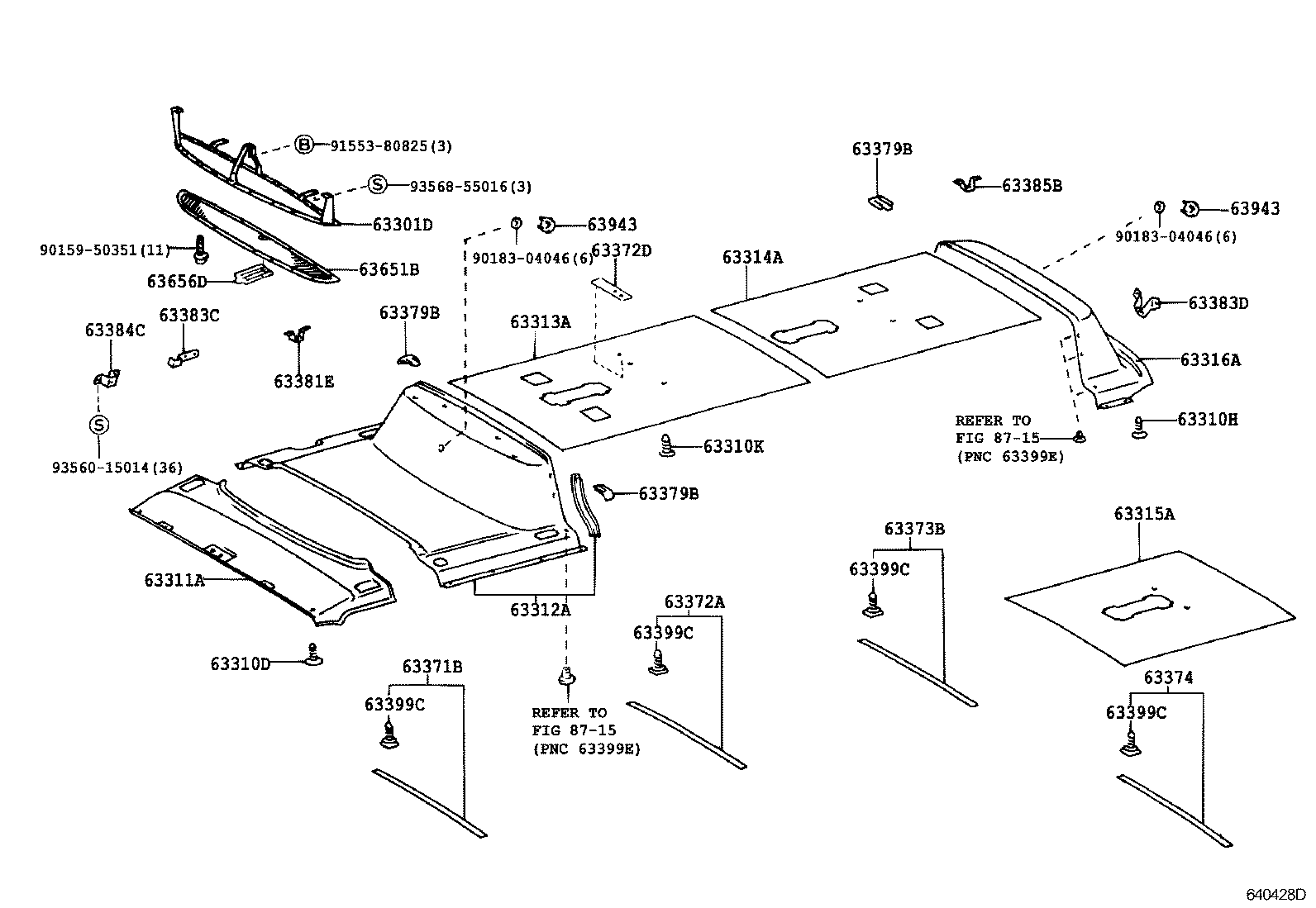  COASTER |  ROOF HEADLINING SILENCER PAD