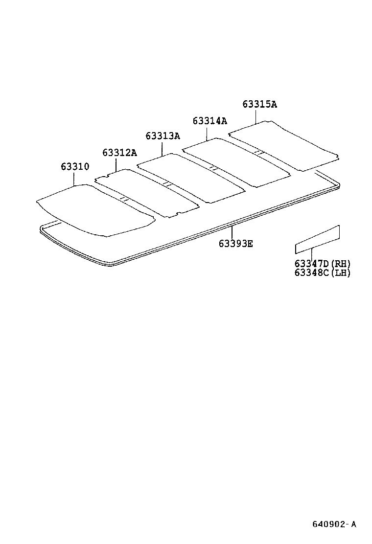  DYNA TOYOACE |  ROOF HEADLINING SILENCER PAD