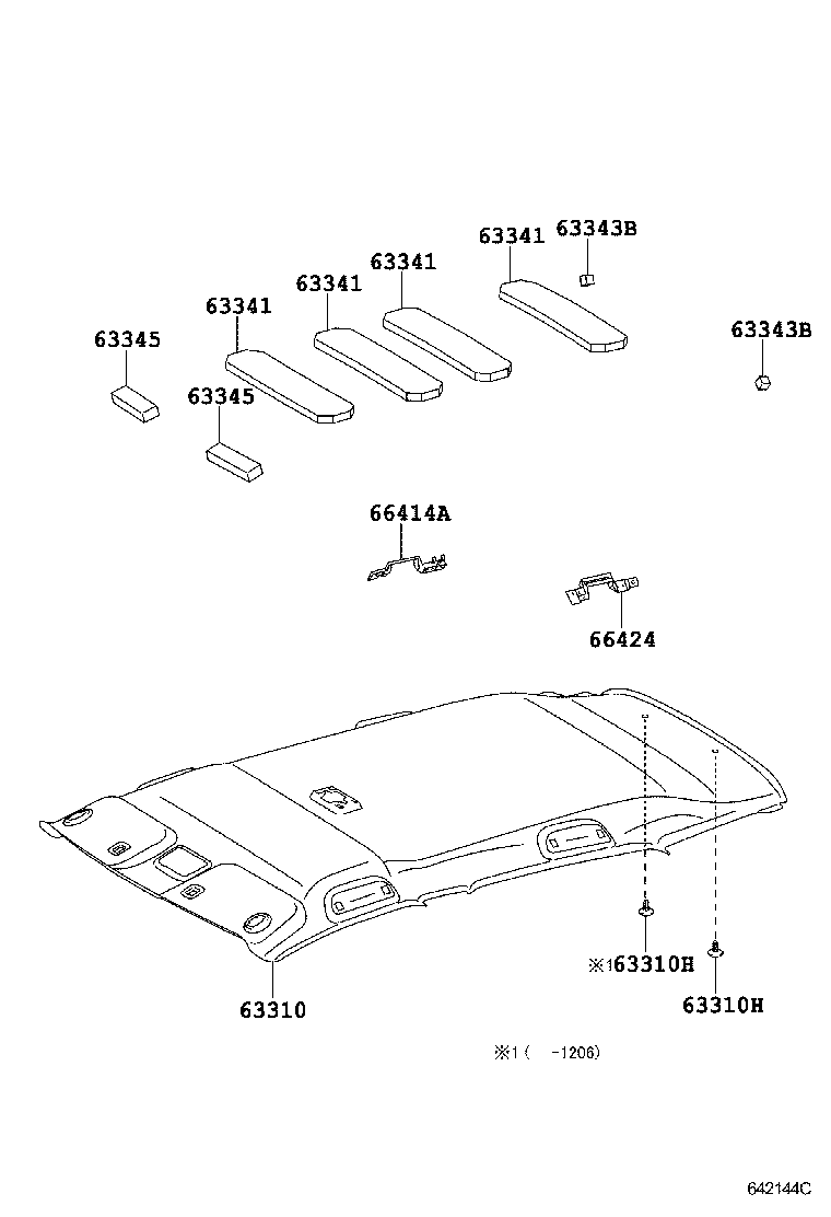  IST |  ROOF HEADLINING SILENCER PAD