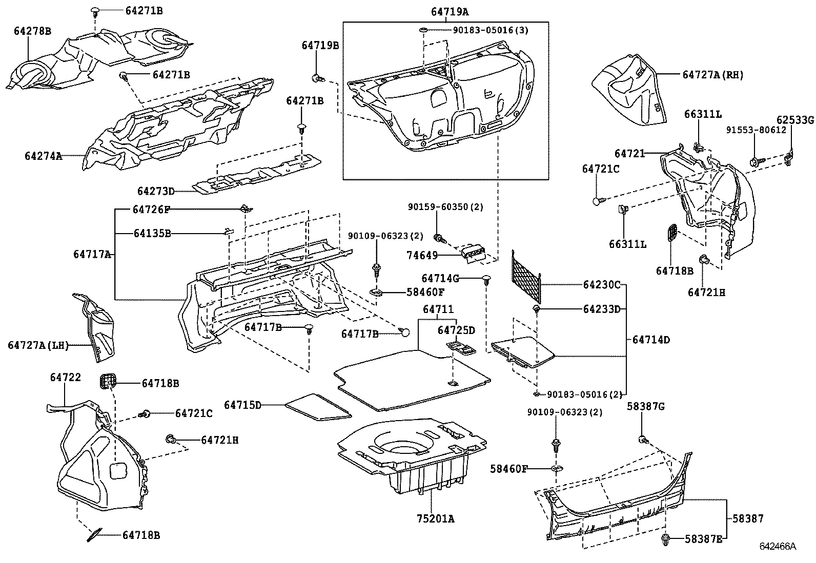  MAJESTA |  PACKAGE TRAY PANEL LUGGAGE COMPARTMENT MAT