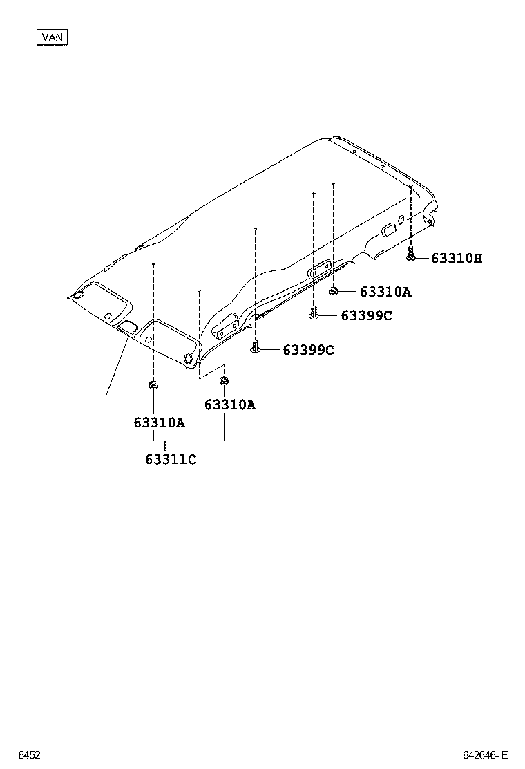  LITE TOWNACE |  ROOF HEADLINING SILENCER PAD