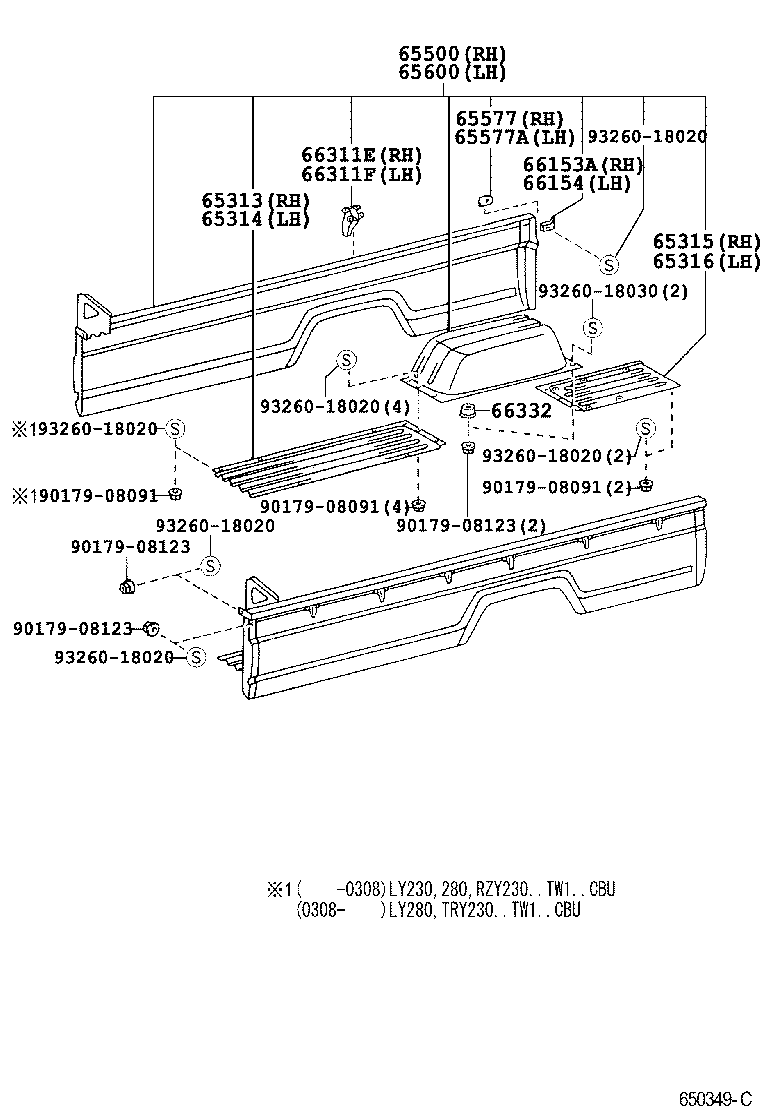  DYNA TOYOACE |  REAR BODY SIDE PANEL